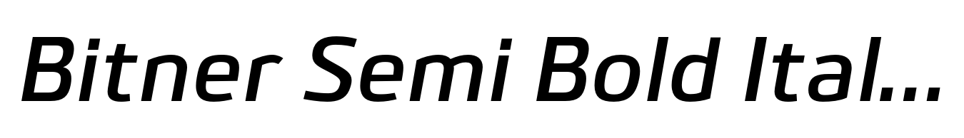 Bitner Semi Bold Italic
